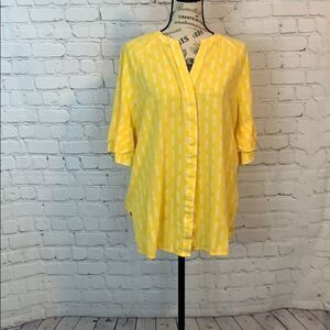 Matilda Jane / Blouse / yellow and white / size m